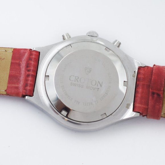 Croton CZ Encrusted Watch with Mother Of Pearl Subdials main image 4